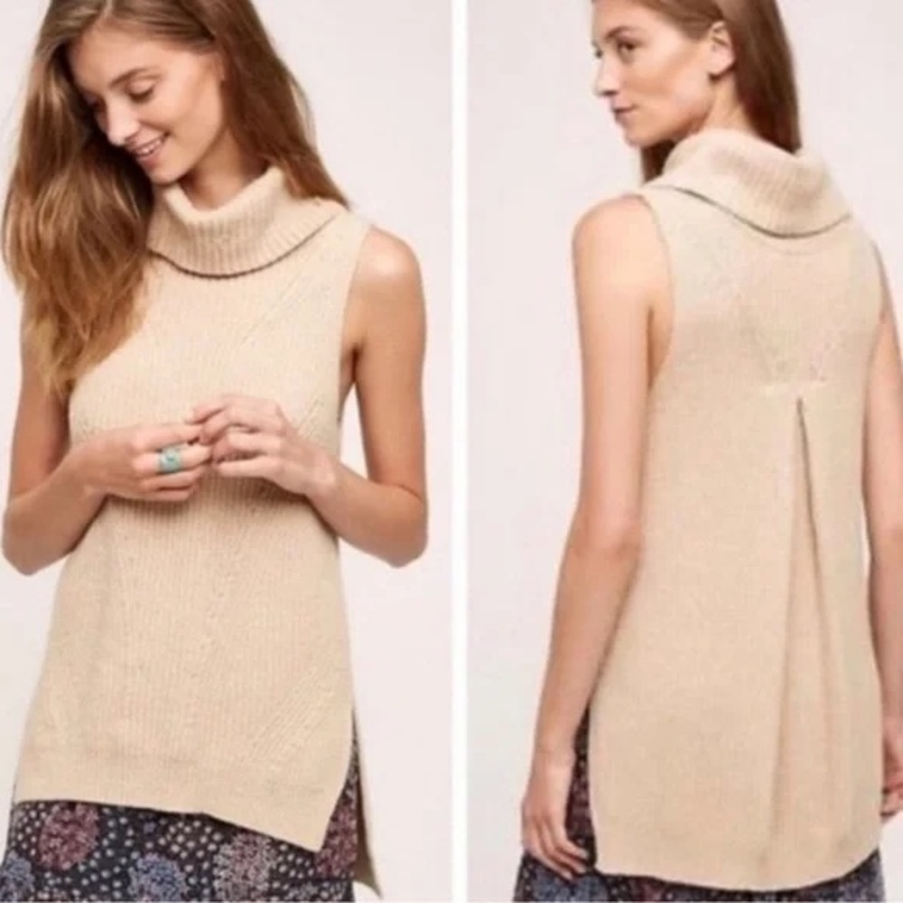 Anthropologie Angel of the North Size XS Sweater Sleeveless Turtleneck Cowl